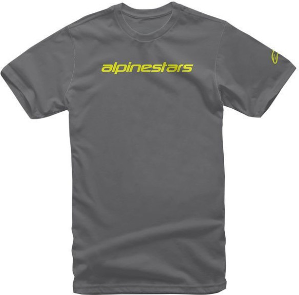 Tricou Linear Word Grey/Yellow