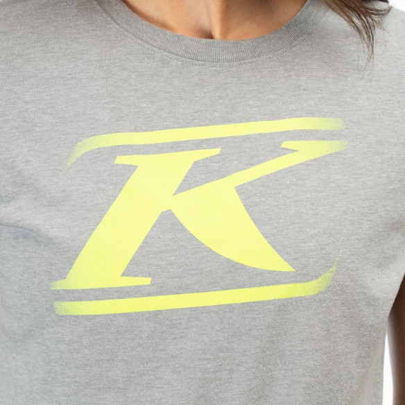 Tricou Drift Tri-blend Heathered Gray/Hi-Vis 24