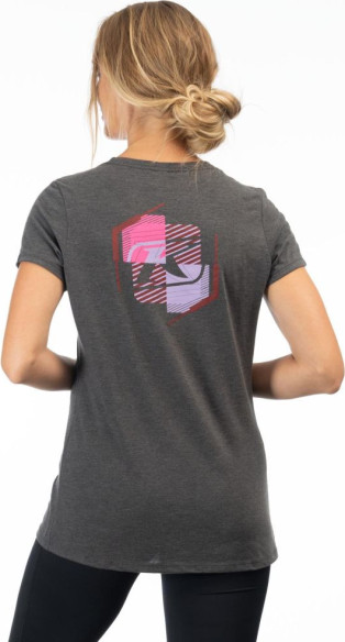 Tricou K Shield Crest Tri-blend Heathered Charcoal/Lavender Heist 24
