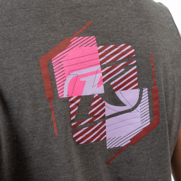 Tricou K Shield Crest Tri-blend Heathered Charcoal/Lavender Heist 24