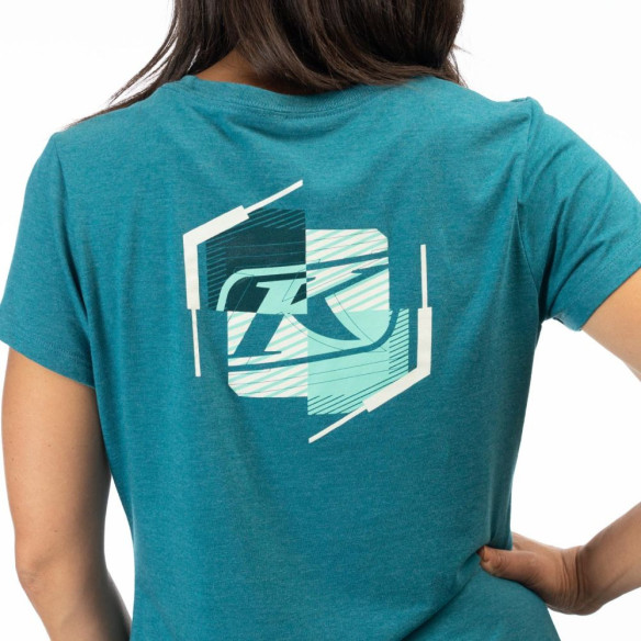 Tricou K Shield Crest Tri-blend Heathered Teal/Electric Green 24