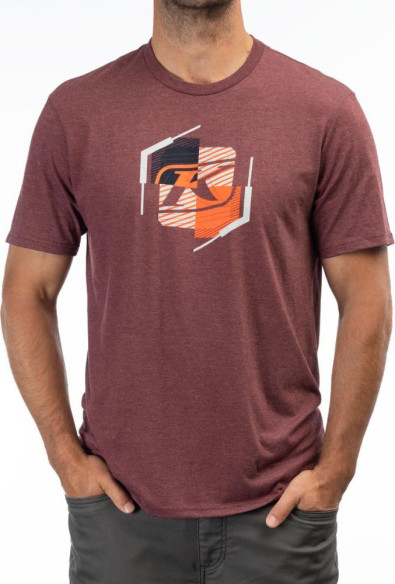 Tricou K Shield Crest Tri-blend Maroon Frost/Red Orange 24