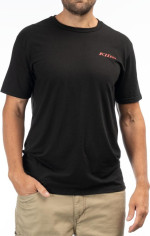 Tricou Mountain Peak Tri-blend Black/Chili Pepper 24