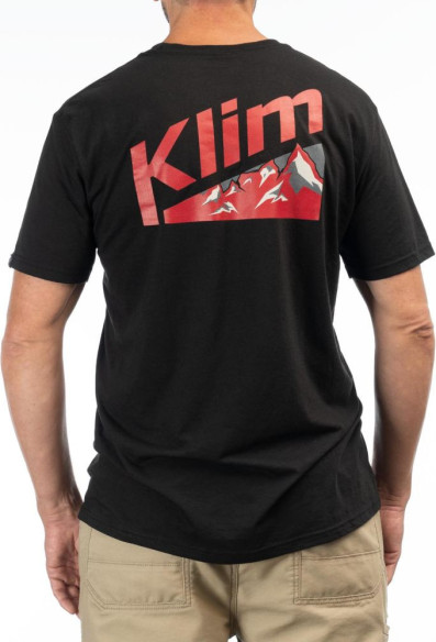 Tricou Mountain Peak Tri-blend Black/Chili Pepper 24