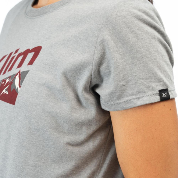Tricou Mountain Peak Tri-blend Heathered Gray/Cabernet 24