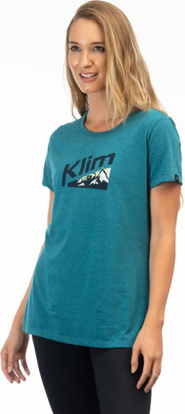 Tricou Mountain Peak Tri-blend Heathered Teal/Dress Blues 24