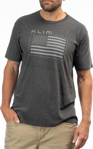 Tricou Patriot Klim Flag Tri-blend Heathered Charcoal/Monument 24