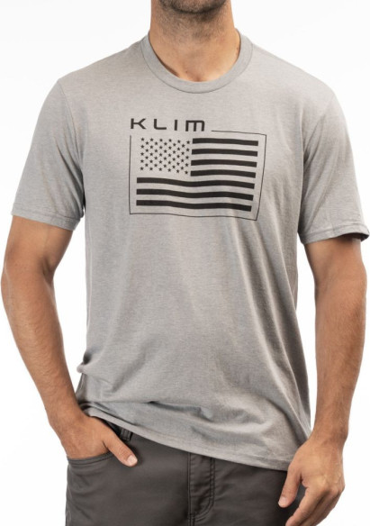 Tricou Patriot Klim Flag Tri-blend Heathered Gray/Black 24