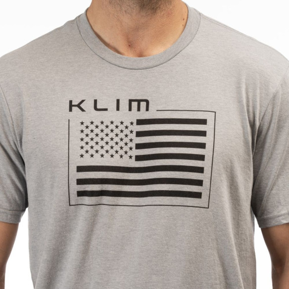 Tricou Patriot Klim Flag Tri-blend Heathered Gray/Black 24