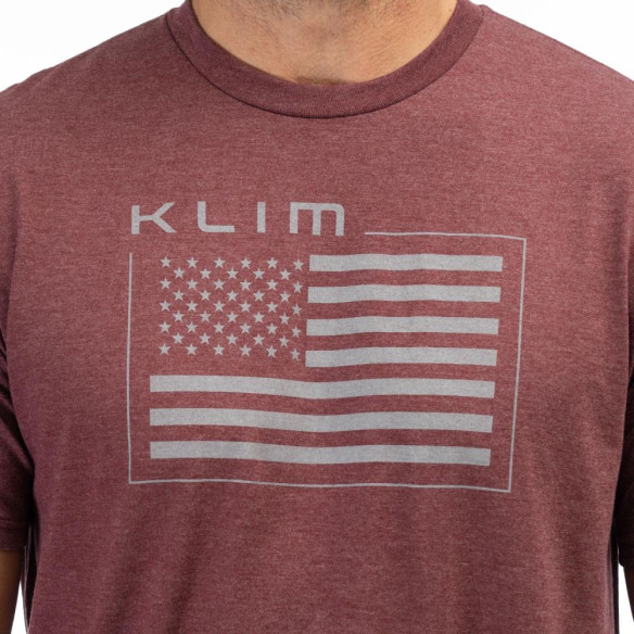 Tricou Patriot Klim Flag Tri-blend Maroon Frost/Monument 24
