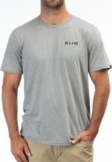Tricou Pinned Tri-blend Heathered Gray/Golden Brown 24