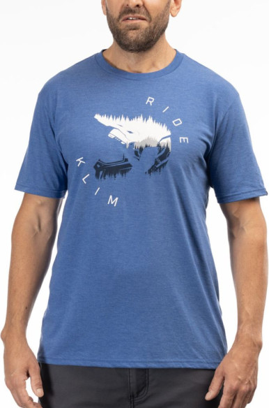 Tricou Ride Tri-blend Royal Frost/White 24