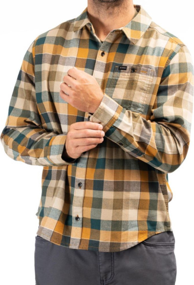 Camasa Alderson Midweight Flannel Dark Sea Golden Brown 24