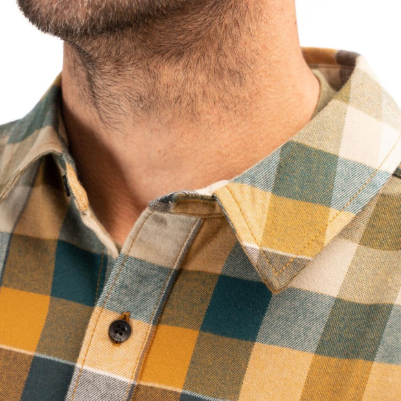 Camasa Alderson Midweight Flannel Dark Sea Golden Brown 24