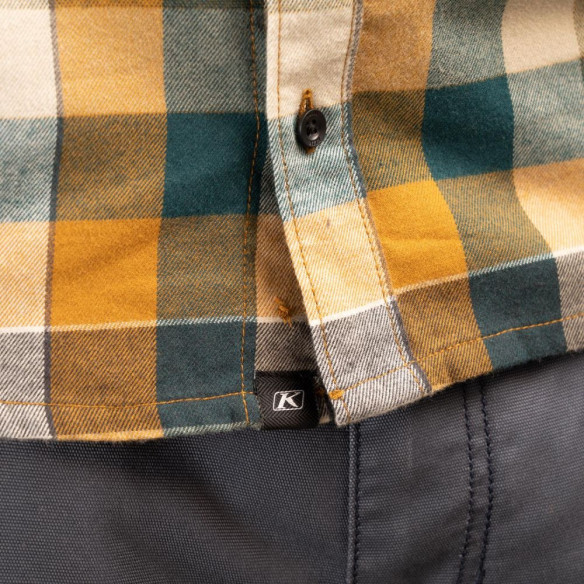 Camasa Alderson Midweight Flannel Dark Sea Golden Brown 24