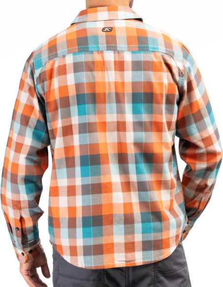 Camasa Alderson Midweight Flannel Red Orange Deep Lagoon 24