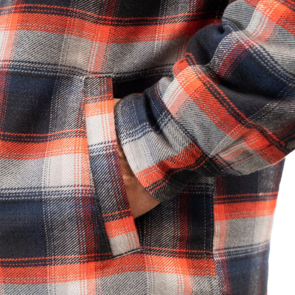 Camasa Bridger Fleece Lined Flannel Fiery Red Imperial Blue 24