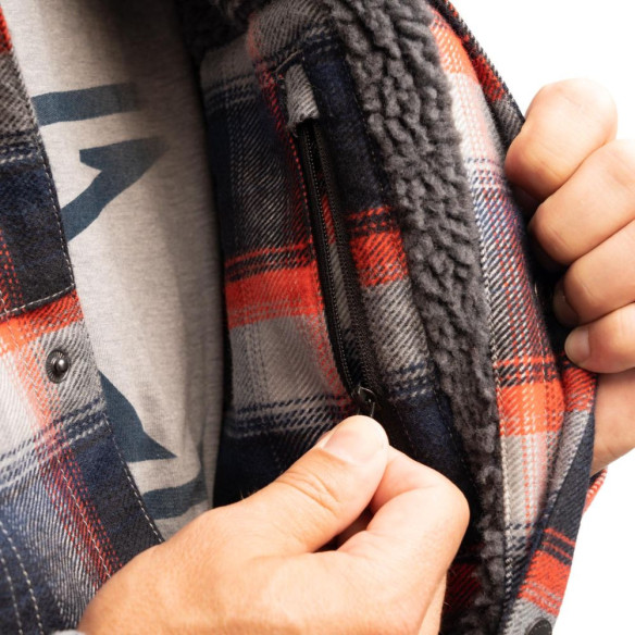 Camasa Bridger Fleece Lined Flannel Fiery Red Imperial Blue 24