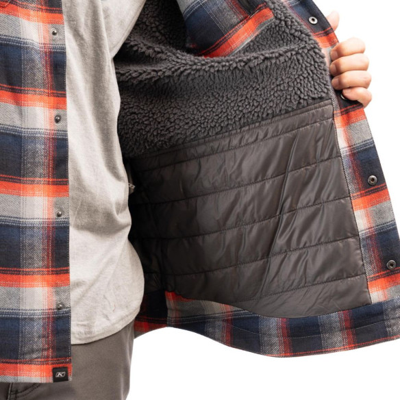 Camasa Bridger Fleece Lined Flannel Fiery Red Imperial Blue 24