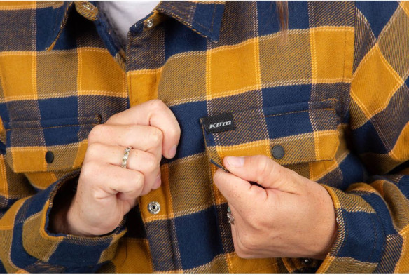Camasa Dama Clouds Rest Fleece Lined Flannel Golden Brown Dress Blues 24