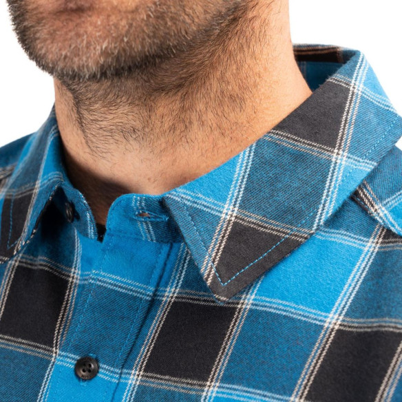 Camasa Cottonwood Midweight Flannel Imperial Blue Black 24