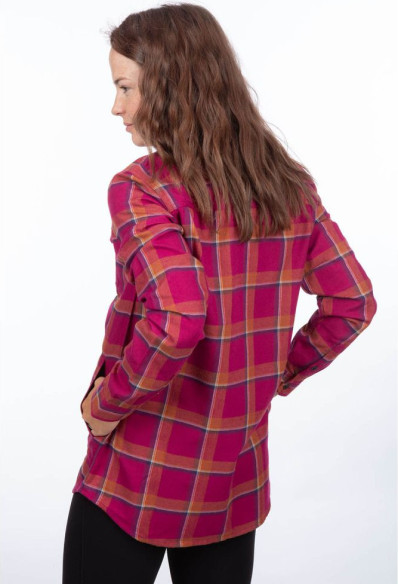 Camasa Dama Kinsey Midweight Flannel Raspberry Radiance Golden Brown 24