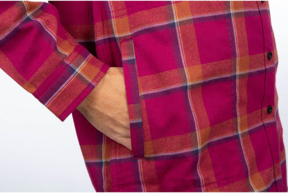 Camasa Dama Kinsey Midweight Flannel Raspberry Radiance Golden Brown 24
