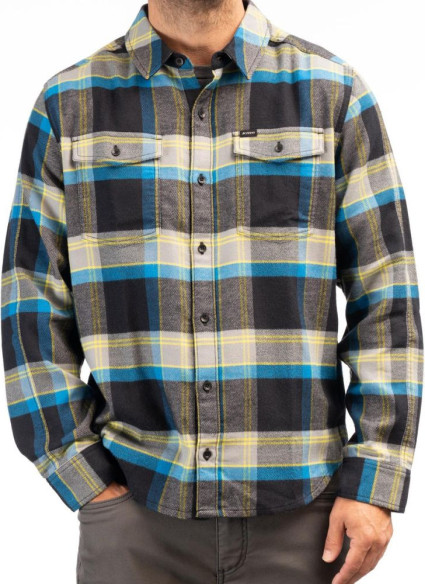 Camasa Owen Heavyweight Flannel Black Imperial Blue 24