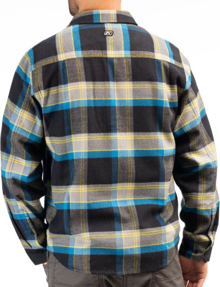 Camasa Owen Heavyweight Flannel Black Imperial Blue 24