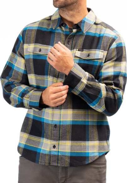 Camasa Owen Heavyweight Flannel Black Imperial Blue 24