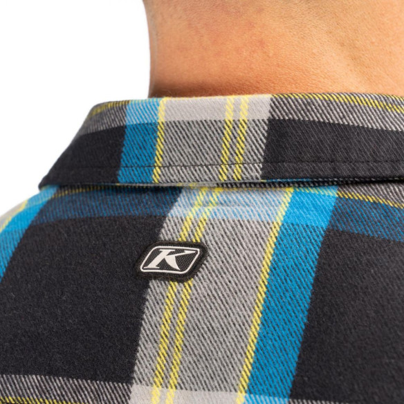 Camasa Owen Heavyweight Flannel Black Imperial Blue 24
