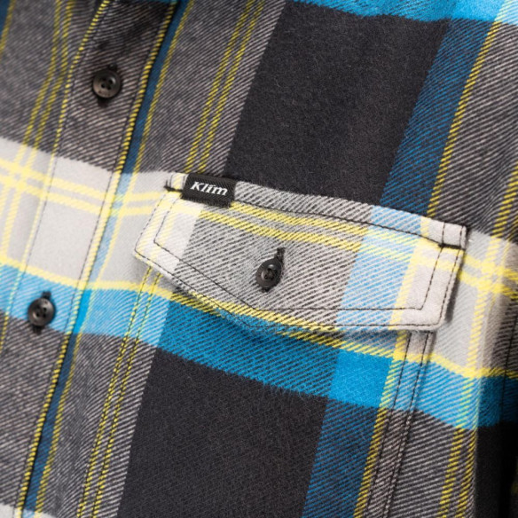 Camasa Owen Heavyweight Flannel Black Imperial Blue 24