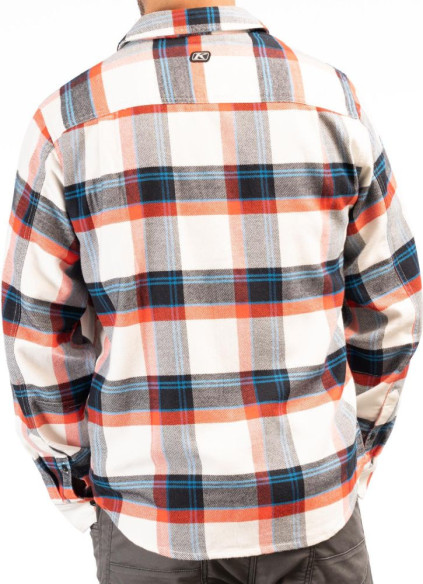 Camasa Owen Heavyweight Flannel Snow White Fiery Red 24