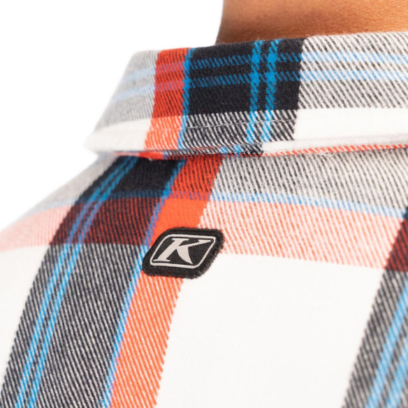 Camasa Owen Heavyweight Flannel Snow White Fiery Red 24