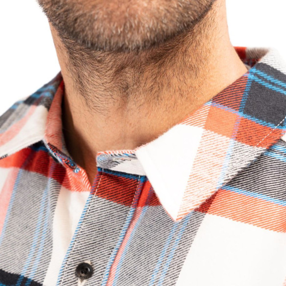 Camasa Owen Heavyweight Flannel Snow White Fiery Red 24