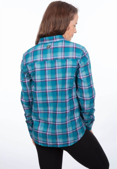 Camasa Dama Sunlight Trail Midweight Flannel Deep Lagoon Raspberry Radiance 24