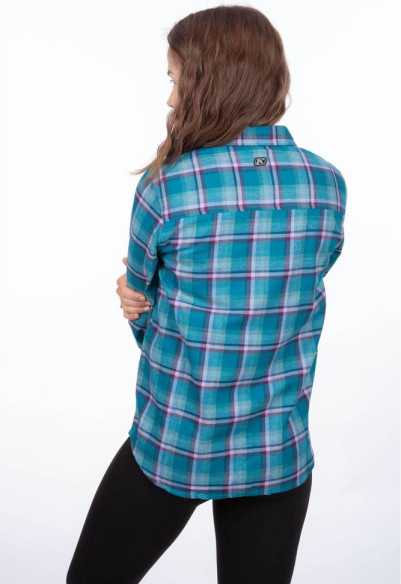 Camasa Dama Sunlight Trail Midweight Flannel Deep Lagoon Raspberry Radiance 24