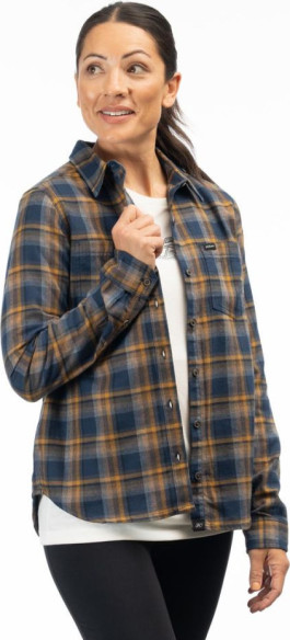 Camasa Dama Sunlight Trail Midweight Flannel Dress Blues Mock Orange 24