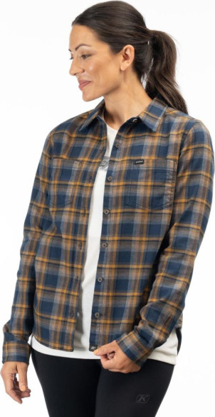 Camasa Dama Sunlight Trail Midweight Flannel Dress Blues Mock Orange 24