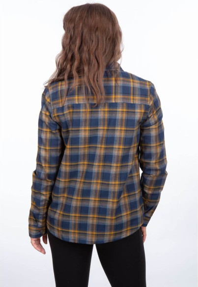 Camasa Dama Sunlight Trail Midweight Flannel Dress Blues Mock Orange 24