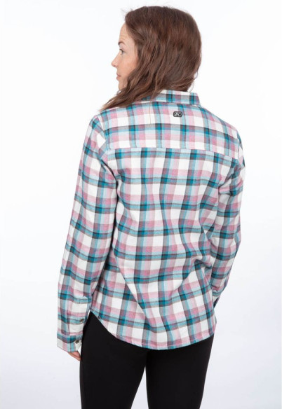 Camasa Dama Sunlight Trail Midweight Flannel Snow White Raspberry Radiance 24