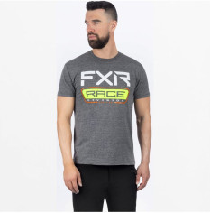 Tricou Moto MX/Enduro Race Division Premium Charcoal Heather/Hi-Vis 24