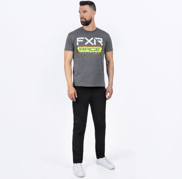 Tricou Moto MX/Enduro Race Division Premium Charcoal Heather/Hi-Vis 24