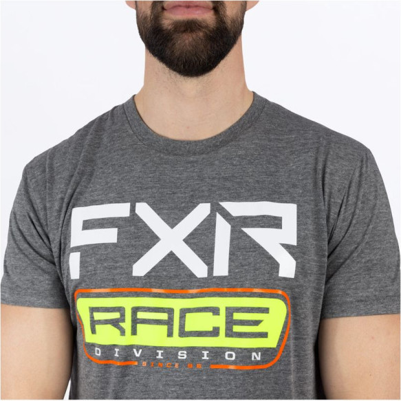 Tricou Moto MX/Enduro Race Division Premium Charcoal Heather/Hi-Vis 24