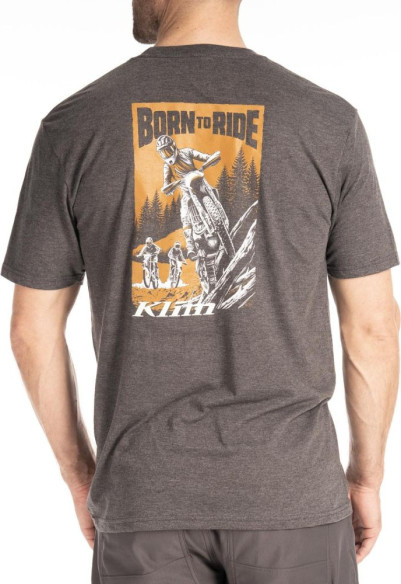 Tricou Saddle Mountain Tri-blend Heathered Charcoal/Golden Brown 24