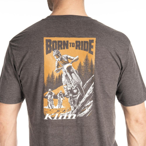 Tricou Saddle Mountain Tri-blend Heathered Charcoal/Golden Brown 24