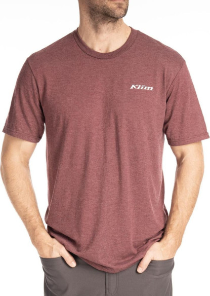 Tricou Saddle Mountain Tri-blend Maroon Frost/Imperial Blue 24