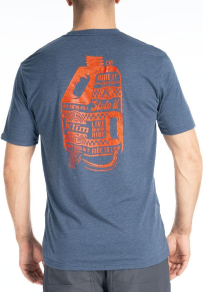 Tricou Live to Ride Tri-blend Navy Frost/Strike Orange 24