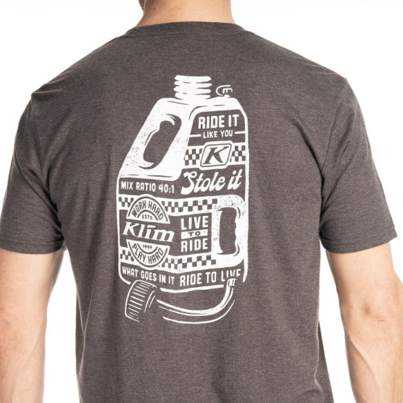 Tricou Live to Ride Tri-blend Heathered Charcoal/White 24
