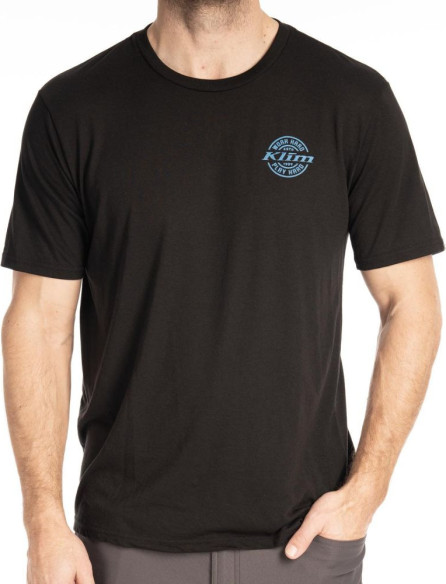 Tricou Live to Ride Tri-blend Black/Imperial Blue 24